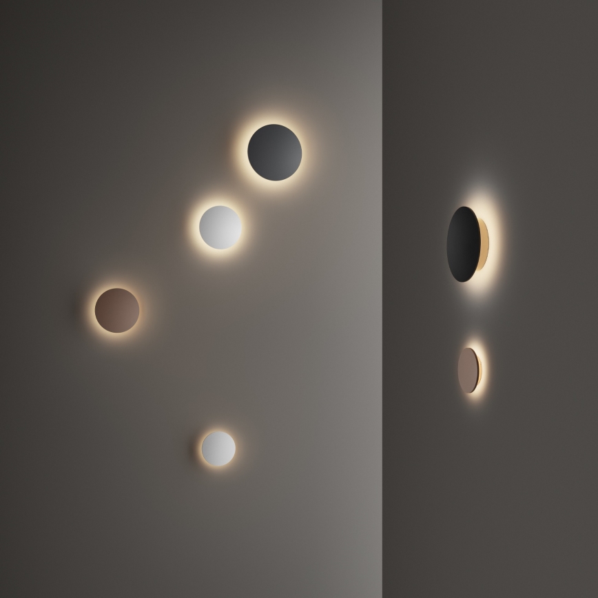 Ideal Lux - LED-utomhusvägglampa PUNTO LED/12W/230V CRI 90 Ø 24 cm IP54 svart