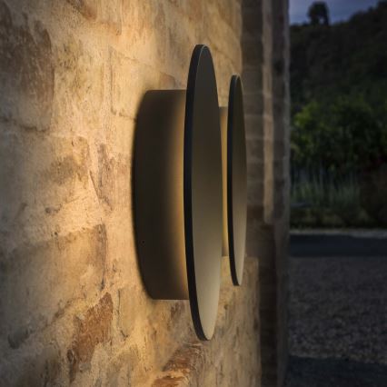 Ideal Lux - LED-utomhusvägglampa PUNTO LED/12W/230V CRI 90 Ø 24 cm IP54 svart