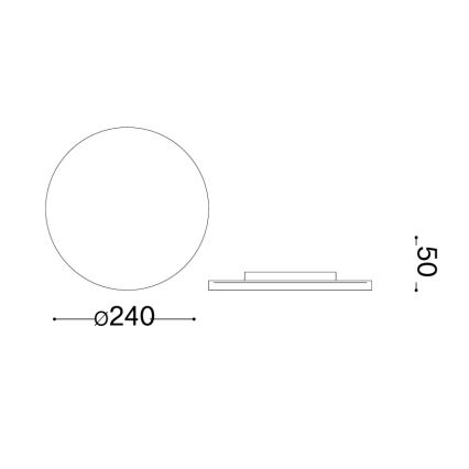 Ideal Lux - LED-utomhusvägglampa PUNTO LED/12W/230V CRI 90 Ø 24 cm IP54 svart