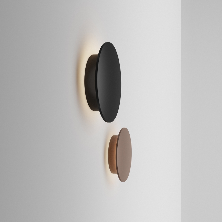 Ideal Lux - LED utomhusvägglampa PUNTO LED/16W/230V CRI 90 Ø 30 cm IP54 svart
