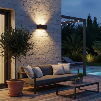 Ideal Lux - LED utomhusvägglampa ATOM LED/25W/230V CRI 90 IP54 brun
