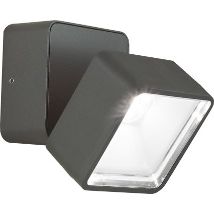 Ideal Lux - LED utomhusvägglampa OMEGA, 7W/230V, CRI 90, IP54, antracit