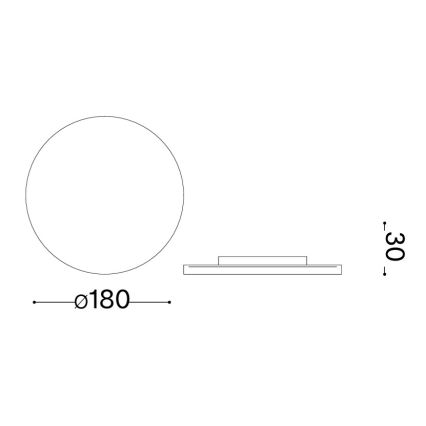 Ideal Lux - Utomhus väggarmatur PUNTO LED/9W/230V CRI 90 Ø 18 cm IP54 vit