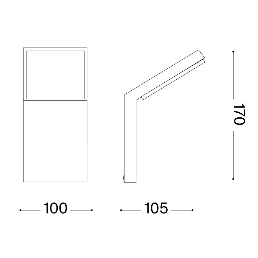 Ideal Lux - Utomhusväggarmatur STYLE LED/8,5W/230V 3000K CRI 90 IP54 svart
