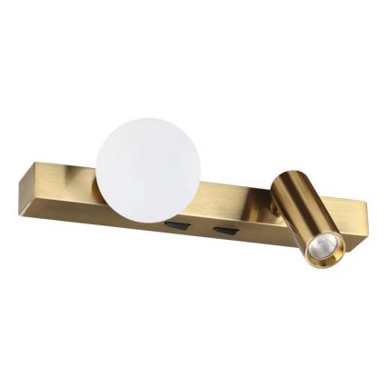 Ideal Lux - LED-väggarmatur BINOMIO 2xLED/3W/230V CRI 90 mässing
