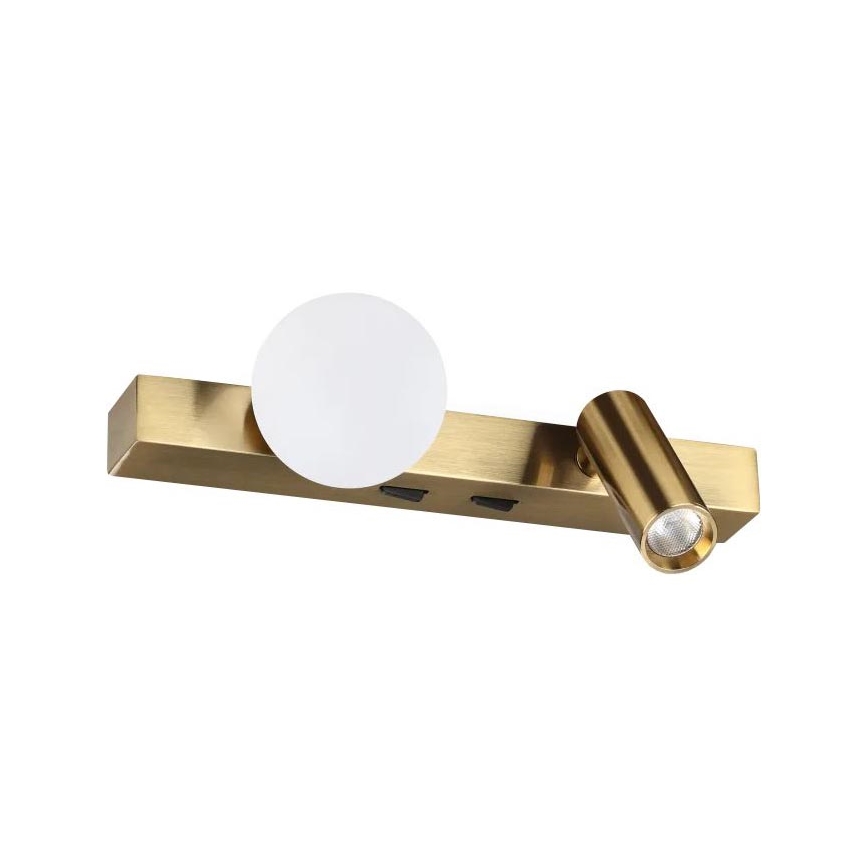 Ideal Lux - LED-väggarmatur BINOMIO 2xLED/3W/230V CRI 90 mässing