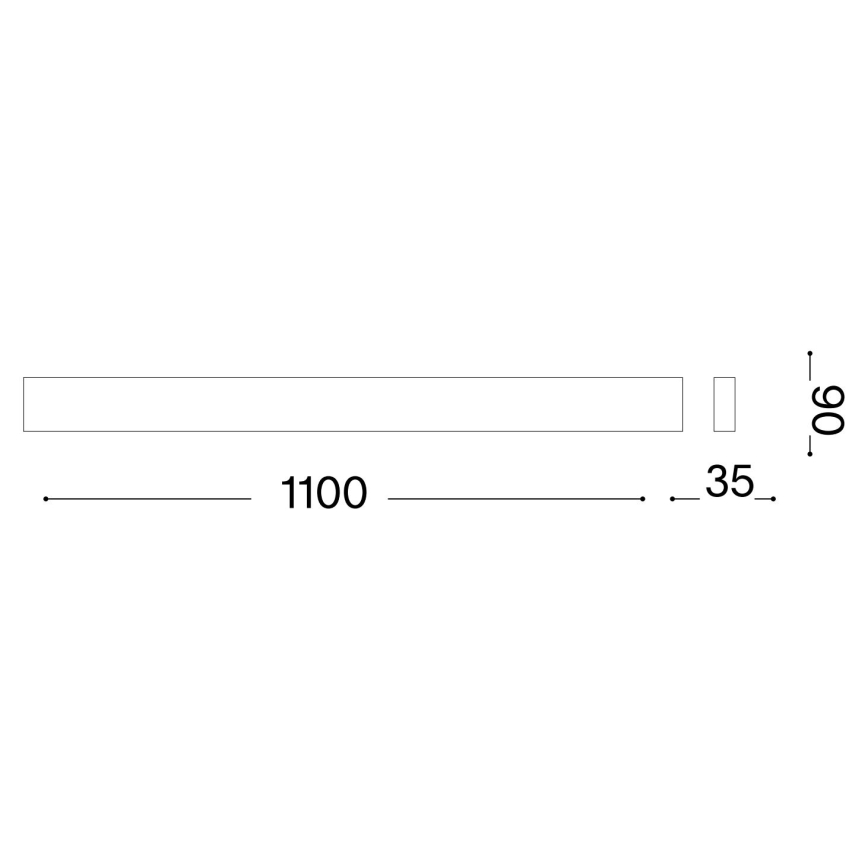 Ideal Lux - LED väggarmatur DELTA LED/37W/230V 3000K 110 cm CRI 90 vit