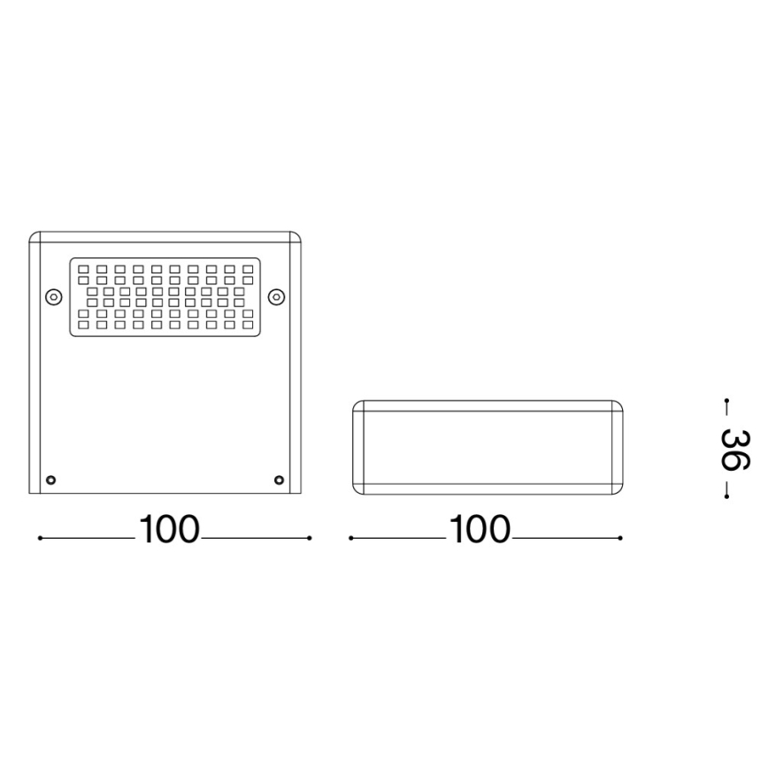 Ideal Lux - LED väggarmatur TAB LED/24W/230V CRI 90 mässing