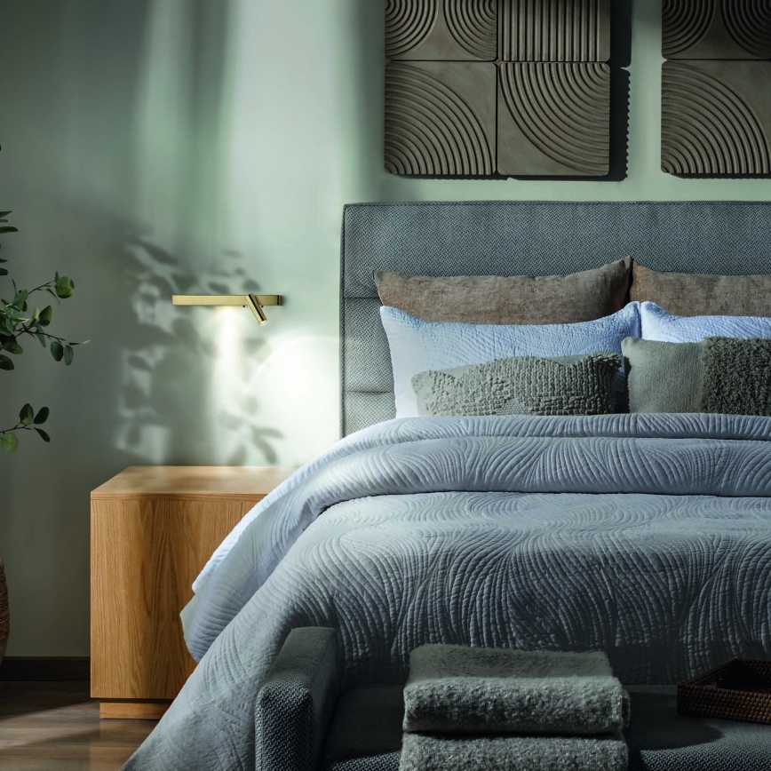 Ideal Lux - LED väggbelysning BONNE 2xLED/6,5W/230V CRI 90 guld