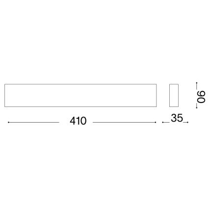 Ideal Lux - LED väggbelysning DELTA LED/14W/230V 3000K 41 cm CRI 90 svart