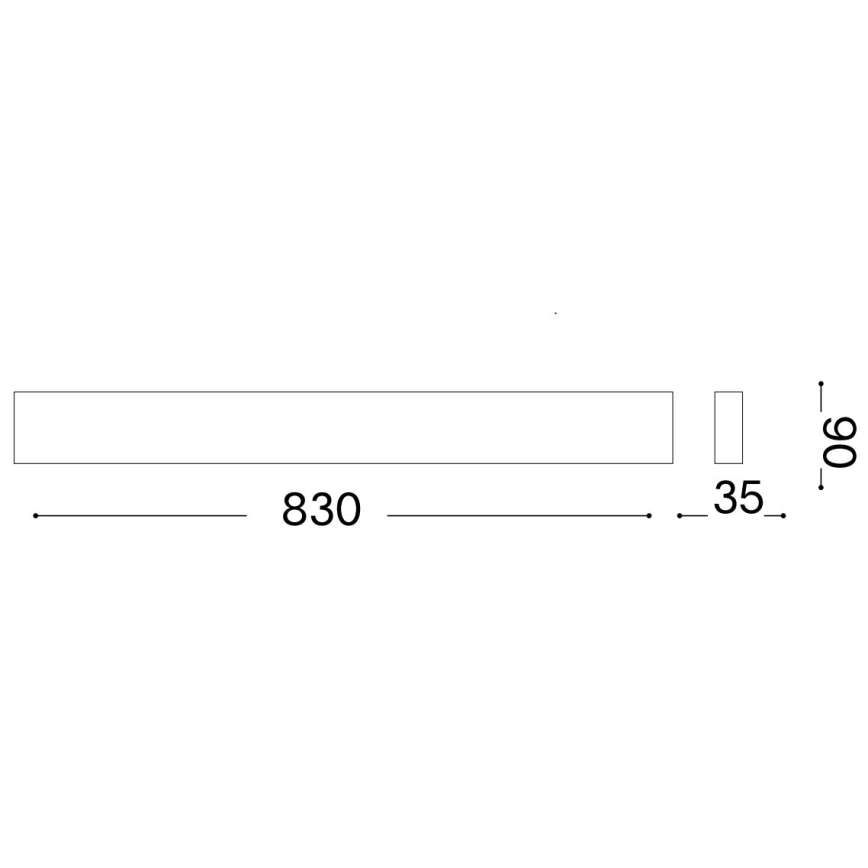 Ideal Lux - LED väggbelysning DELTA LED/30W/230V 3000K 83 cm CRI 90 vit
