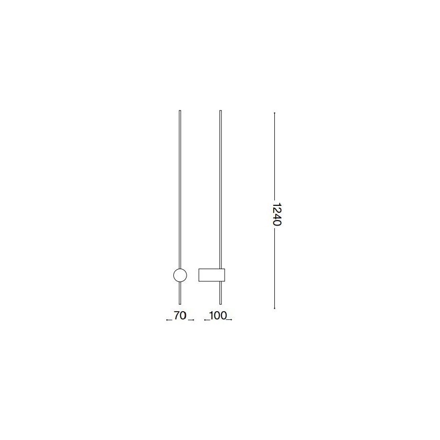 Ideal Lux - LED väggbelysning ESSENCE LED/19W/230V 3000K 124 cm CRI 90 vit
