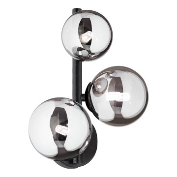 Ideal Lux - LED väggbelysning PERLAGE 3xG9/3W/230V svart/rökig