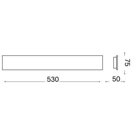 Ideal Lux - LED väggbelysning ZIG ZAG LED/23W/230V 53 cm CRI 90 mässing
