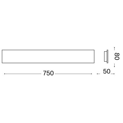 Ideal Lux - LED väggbelysning ZIG ZAG LED/30W/230V 75 cm CRI 90 svart
