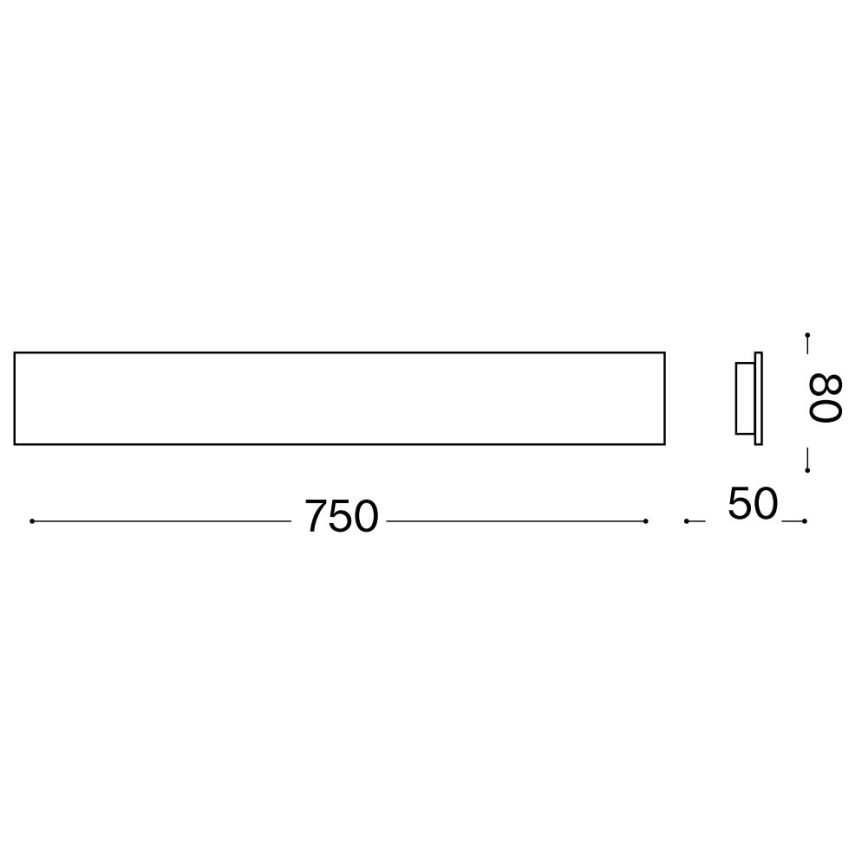 Ideal Lux - LED väggbelysning ZIG ZAG LED/30W/230V 75 cm CRI 90 svart