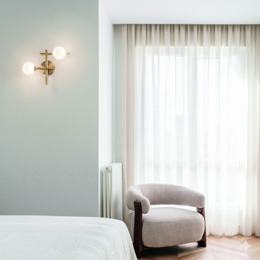 Ideal Lux - LED-vägglampa ATLAS 2xG9/3W/230V guld