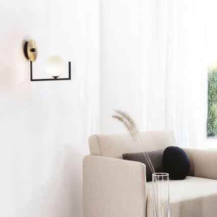 Ideal Lux - LED vägglampa BIRDS 1xG9/3W/230V svart/guld