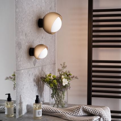 Ideal Lux - LED-vägglampa BLOOM 1xE27/42W/230V guld/rökig beige