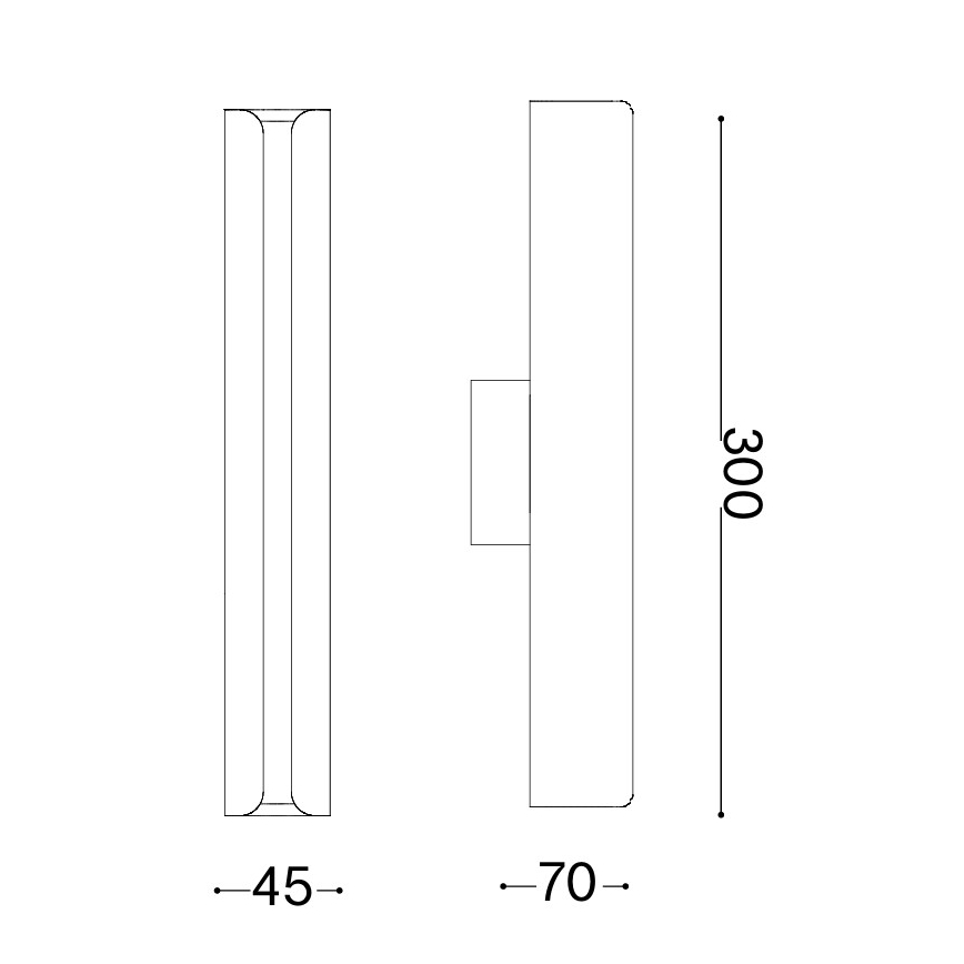 Ideal Lux - LED Vägglampa DORICA LED/8,5W/230V CRI 90 svart
