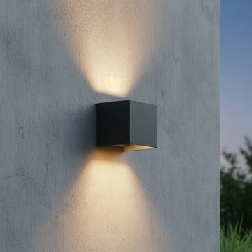 Ideal Lux - LED vägglampa för utomhusbruk ATOM LED/12W/230V CRI 90 IP54 antracit