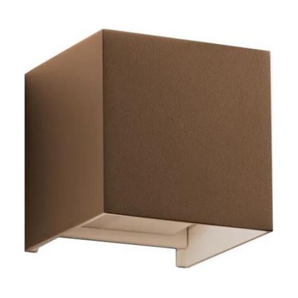 Ideal Lux - LED vägglampa för utomhusbruk ATOM LED/12W/230V CRI 90 IP54 brun