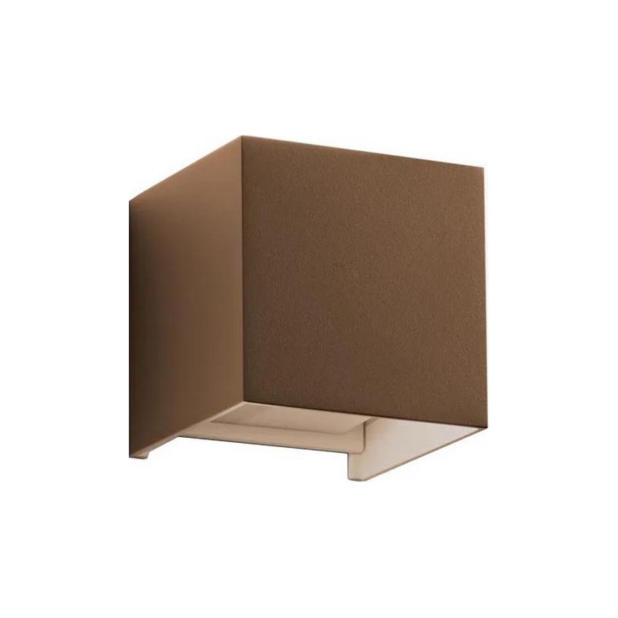 Ideal Lux - LED vägglampa för utomhusbruk ATOM LED/12W/230V CRI 90 IP54 brun