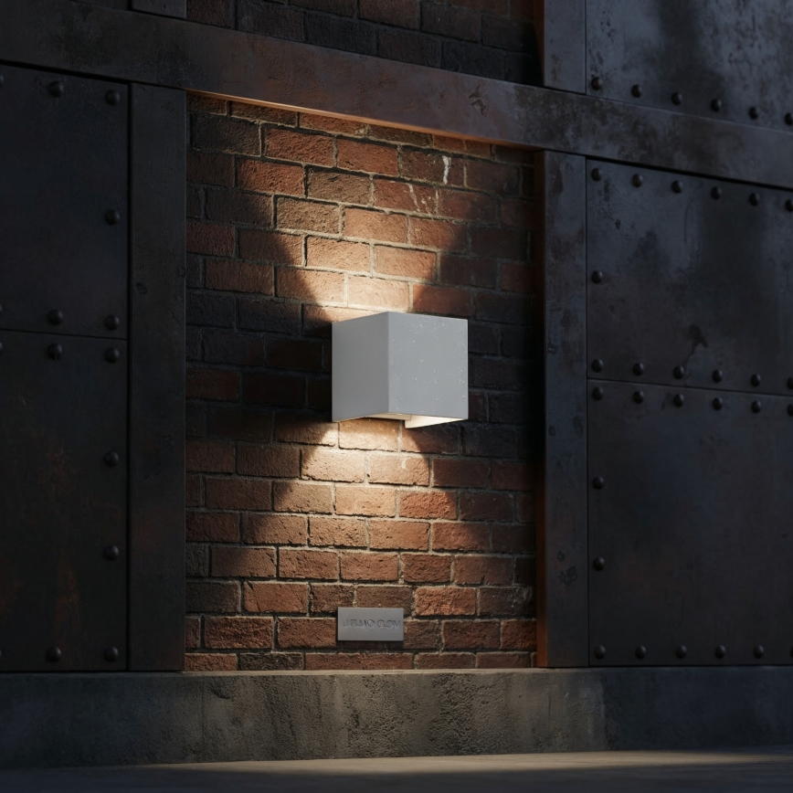 Ideal Lux - LED vägglampa för utomhusbruk ATOM LED/12W/230V CRI 90 IP54 vit