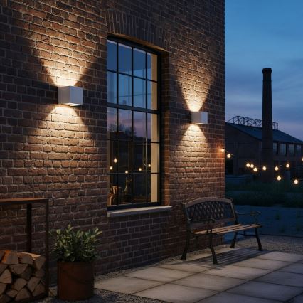 Ideal Lux - LED vägglampa för utomhusbruk ATOM LED/12W/230V CRI 90 IP54 vit