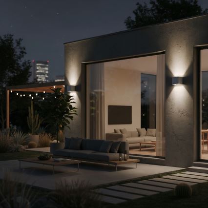 Ideal Lux - LED vägglampa för utomhusbruk ATOM LED/12W/230V CRI 90 IP54 vit