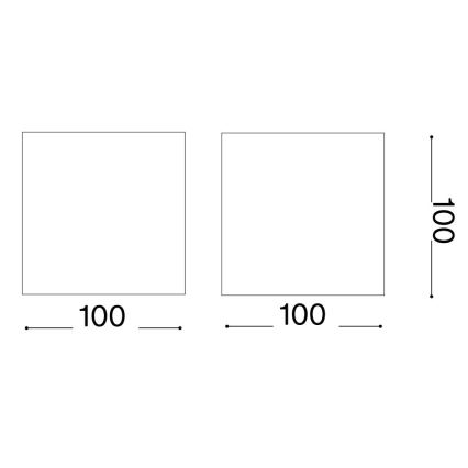 Ideal Lux - LED vägglampa för utomhusbruk ATOM LED/12W/230V CRI 90 IP54 vit
