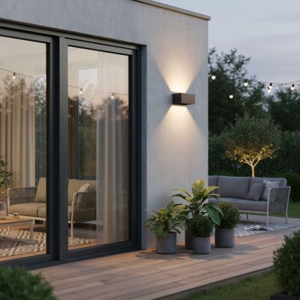 Ideal Lux - LED vägglampa för utomhusbruk ATOM LED/25W/230V CRI 90 IP54 brun