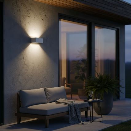 Ideal Lux - LED vägglampa för utomhusbruk ATOM LED/25W/230V CRI 90 IP54 vit