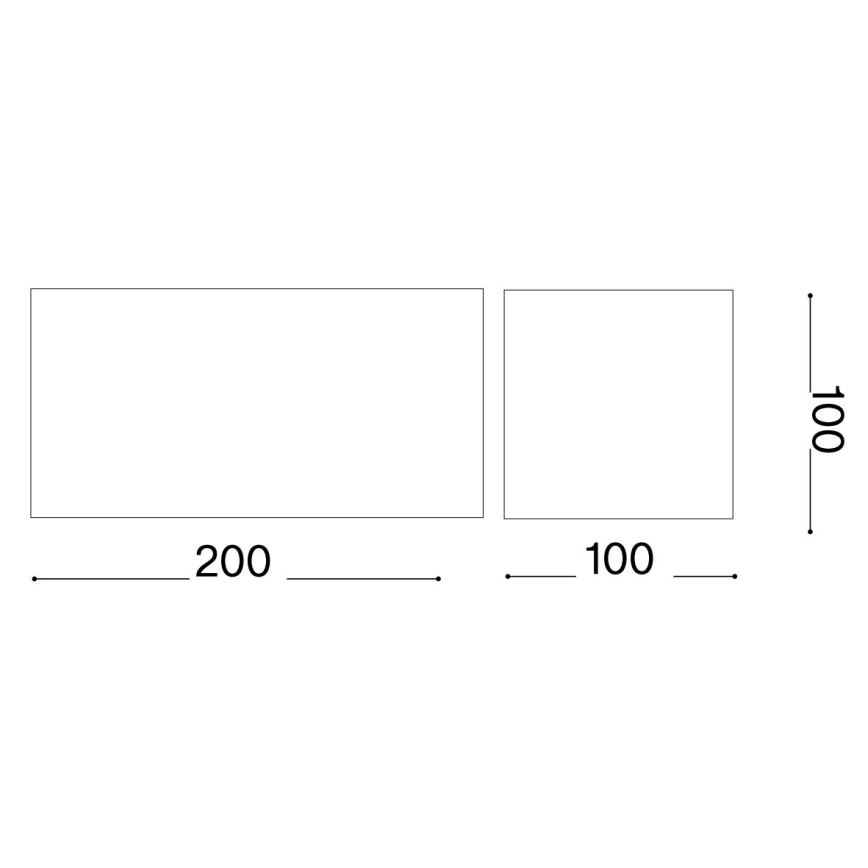Ideal Lux - LED vägglampa för utomhusbruk ATOM LED/25W/230V CRI 90 IP54 vit