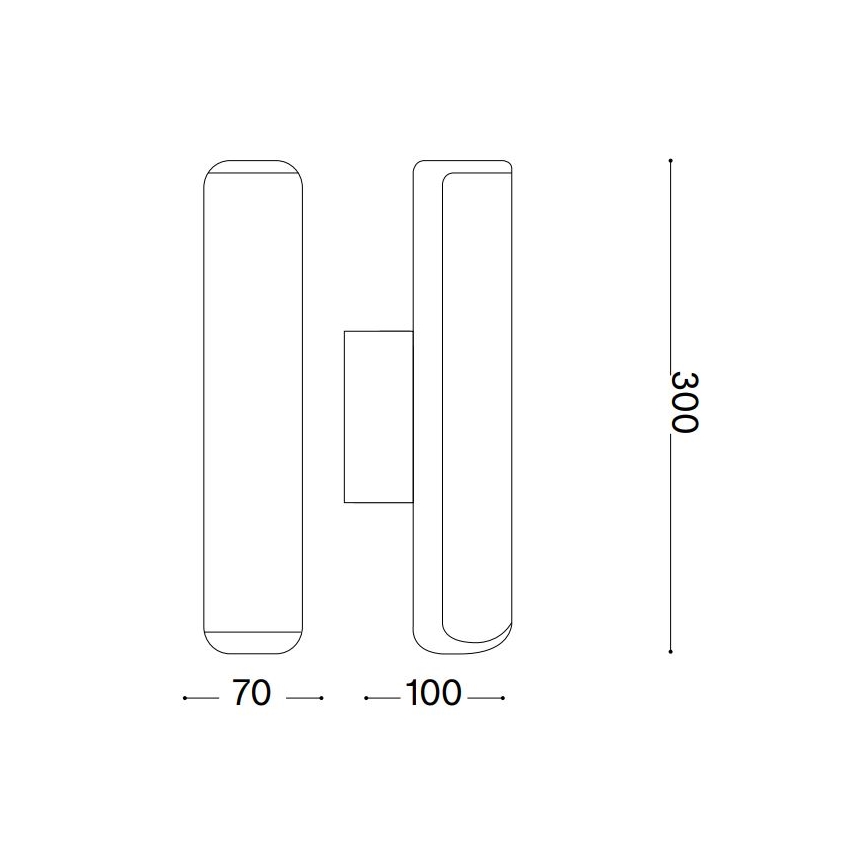 Ideal Lux - LED vägglampa för utomhusbruk ETERE LED/9,5W/230V 3000K CRI 90 IP44 antracit