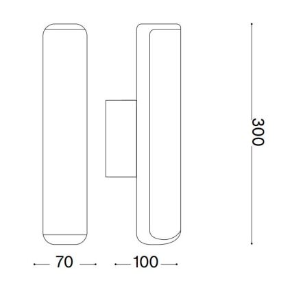 Ideal Lux - LED vägglampa för utomhusbruk ETERE LED/9,5W/230V 4000K CRI 90 IP44 antracit