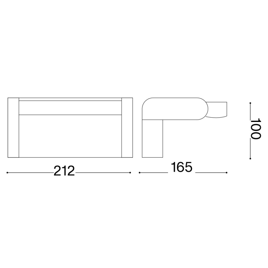 Ideal Lux - LED vägglampa för utomhusbruk SWIPE LED/21W/230V CRI 90 IP54 brun