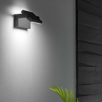 Ideal Lux - LED vägglampa för utomhusbruk SWIPE LED/21W/230V CRI 90 IP54 antracit