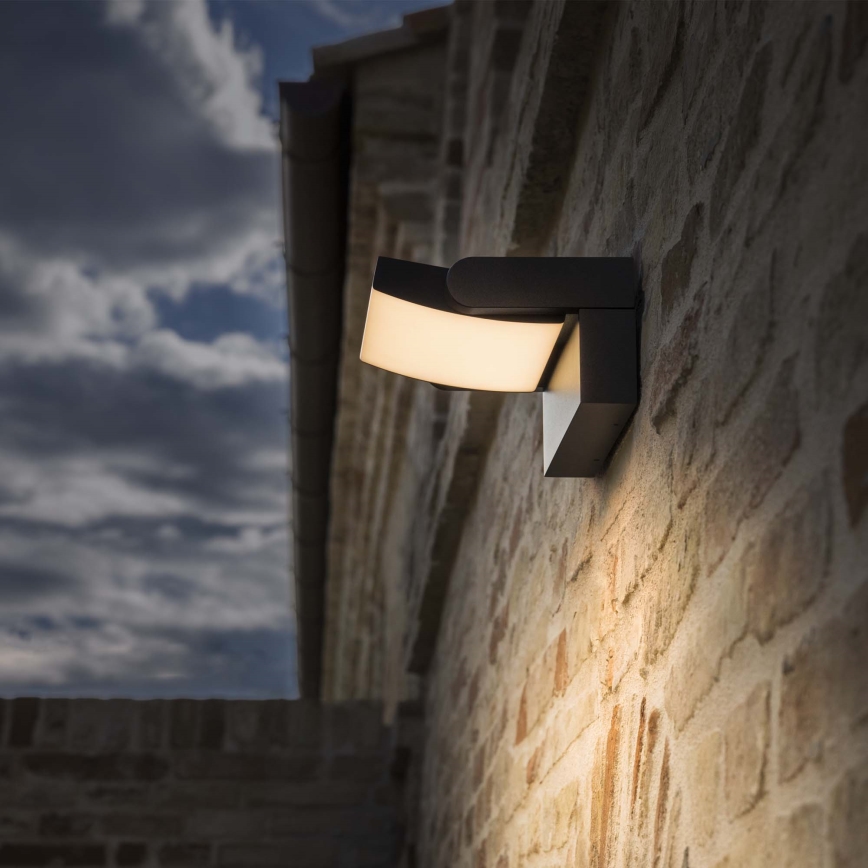 Ideal Lux - LED vägglampa för utomhusbruk SWIPE LED/21W/230V CRI 90 IP54 antracit