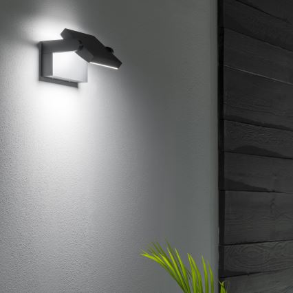 Ideal Lux - LED vägglampa för utomhusbruk SWIPE LED/21W/230V CRI 90 IP54 antracit
