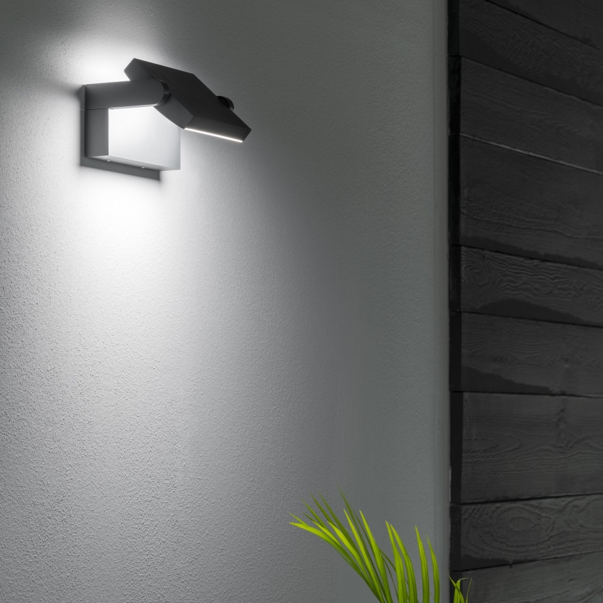 Ideal Lux - LED vägglampa för utomhusbruk SWIPE LED/21W/230V CRI 90 IP54 antracit