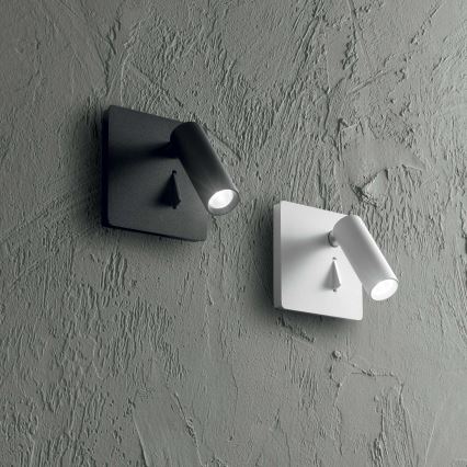 Ideal Lux - LED Väggspotlight LITE LED/3W/230V CRI 90 svart