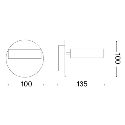 Ideal Lux - LED väggspot OBY LED/6W/230V CRI 90 vit