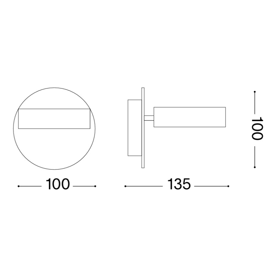 Ideal Lux - LED väggspot OBY LED/6W/230V CRI 90 vit