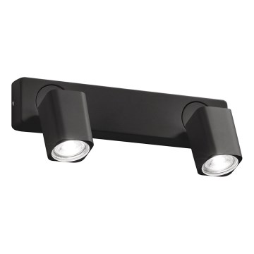 Ideal Lux - LED väggspot RUDY 2xGU10/7W/230V CRI 90 svart