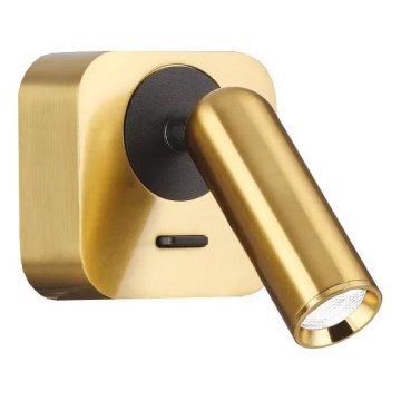Ideal Lux - LED väggspotlight BEAN LED/3W/230V CRI 90 guld