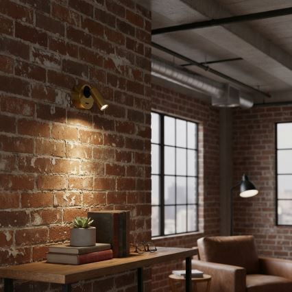 Ideal Lux - LED väggspotlight BEAN LED/3W/230V CRI 90 mässing