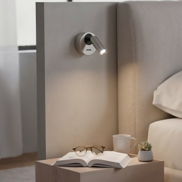 Ideal Lux - LED väggspotlight BEAN LED/3W/230V CRI 90 skinande krom