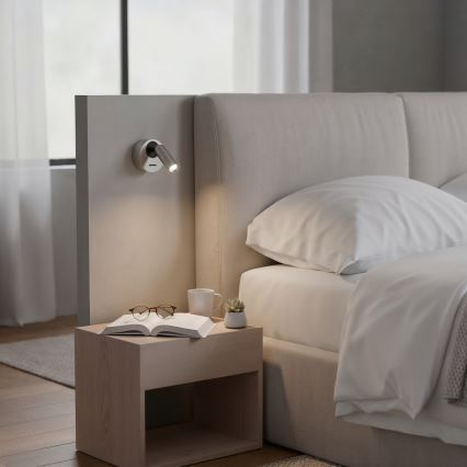 Ideal Lux - LED väggspotlight BEAN LED/3W/230V CRI 90 skinande krom