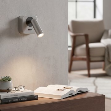 Ideal Lux - LED väggspotlight BEAN LED/3W/230V CRI 90 skinande krom